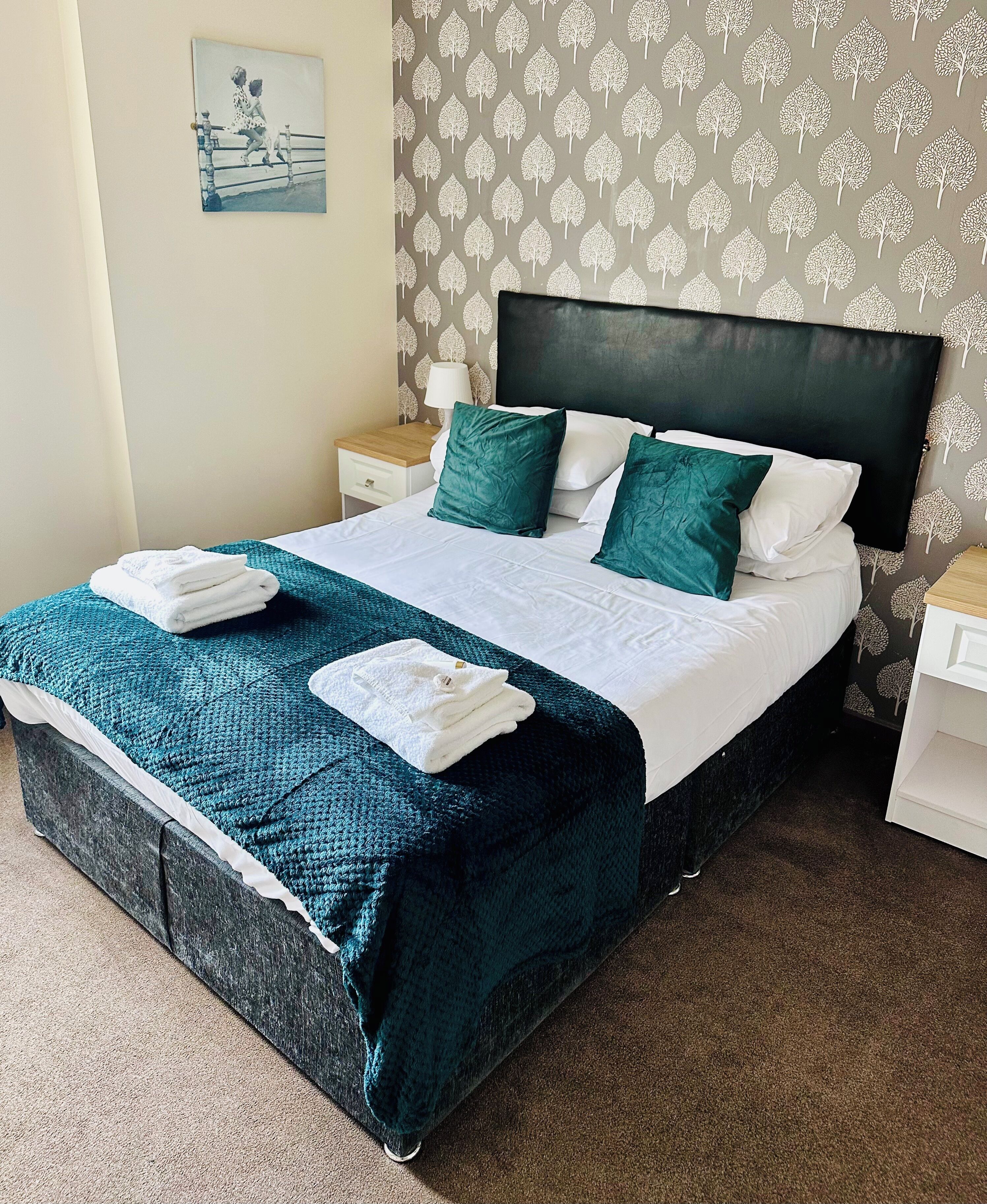 Desk, blackout curtains, free WiFi, bed sheets