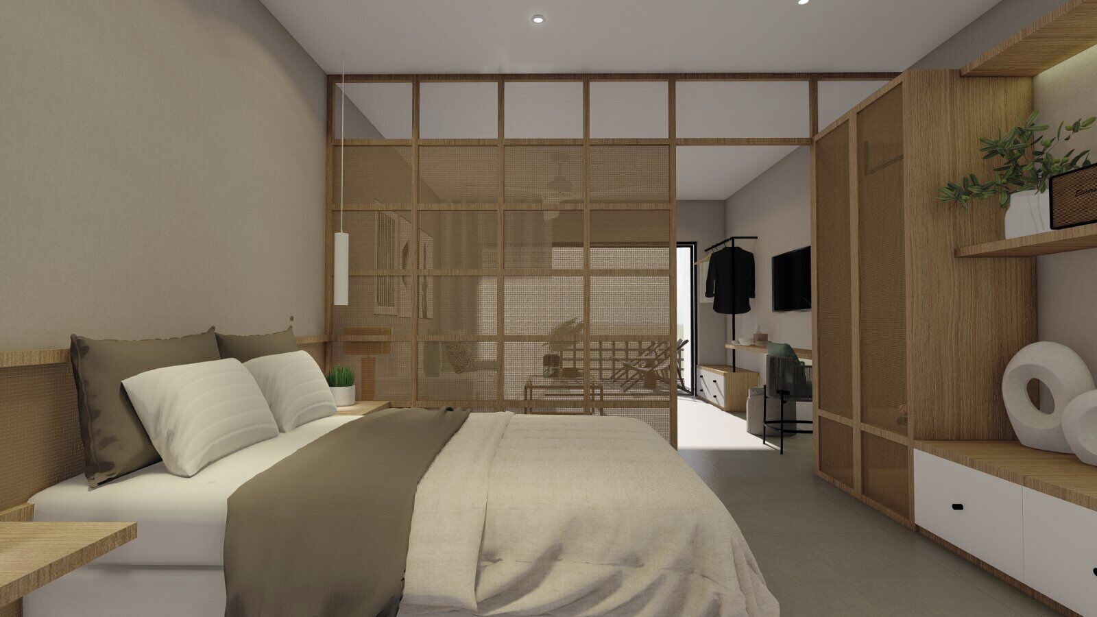 Suite estudio Deluxe | Ropa de cama de alta calidad y camas con pillow-top 