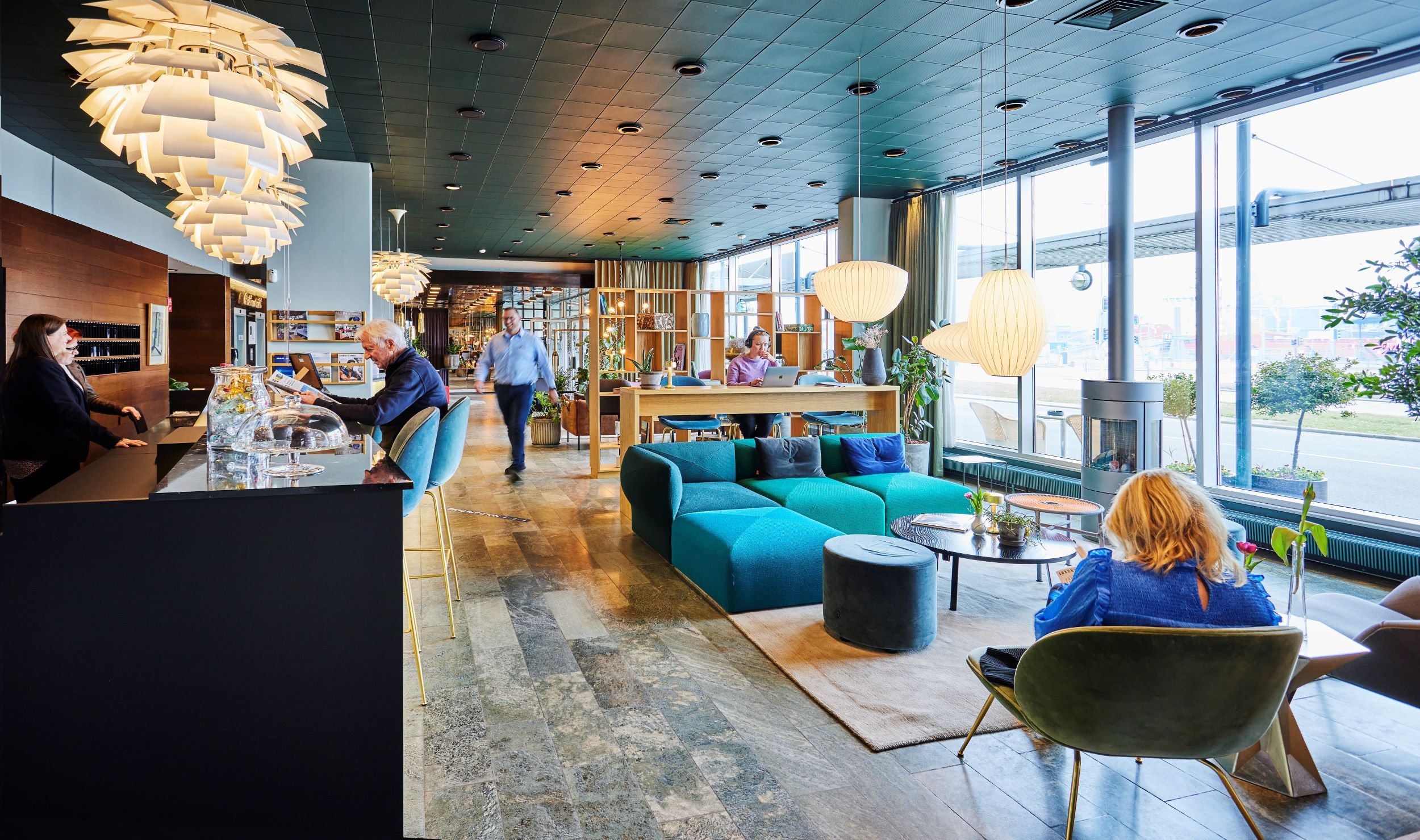 Siddeområde i lobbyen