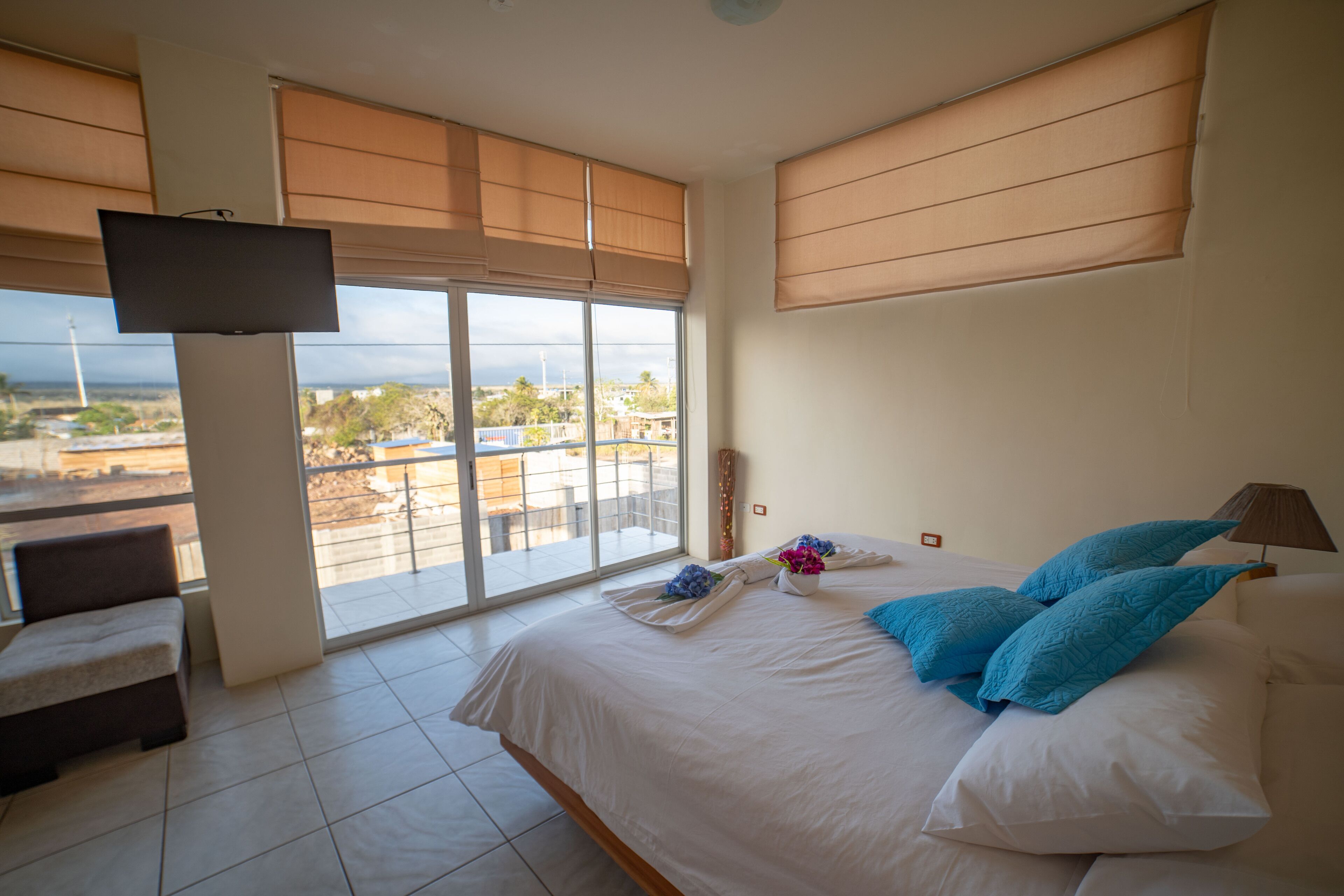 double room, 1 king bed, balcony, city view | view from room