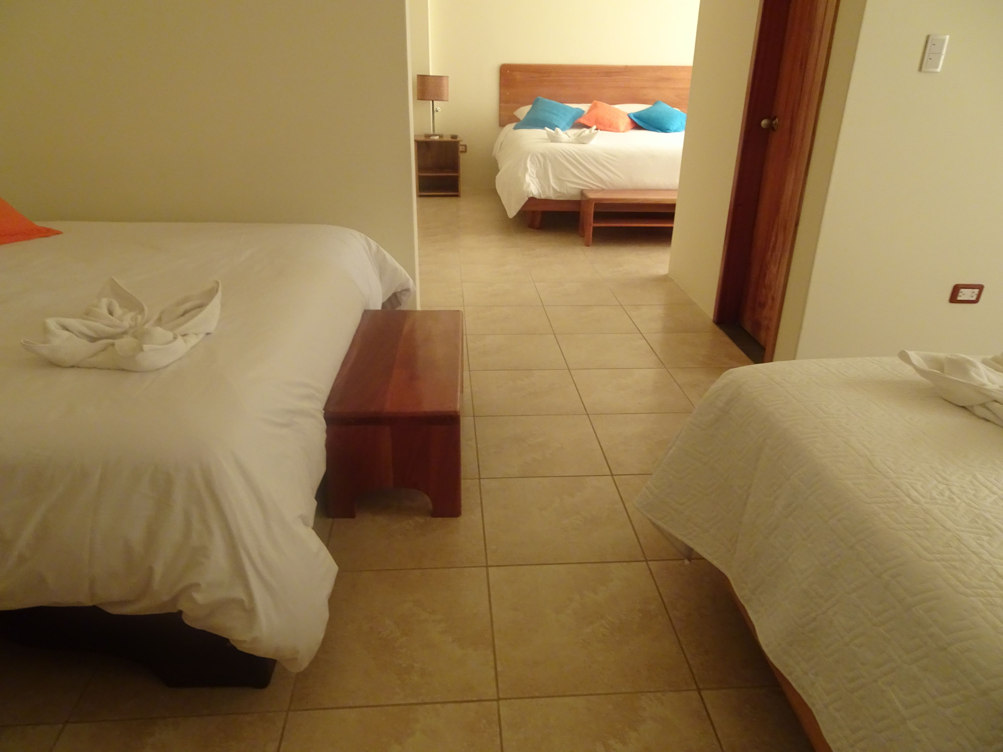 twin room, 2 queen beds, balcony, city view | in-room safe, desk, iron/ironing board, free cots/infant beds