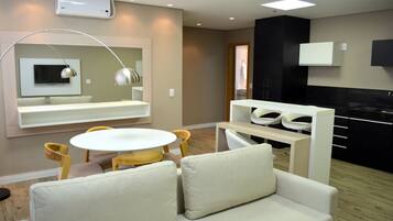 32-inch LCD TV with cable channels, TV, MP3 dock