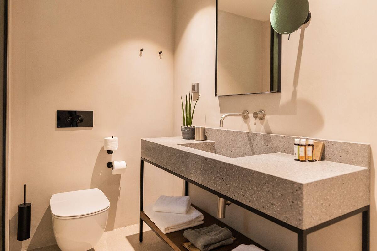 shower, eco-friendly toiletries, hair dryer, bathrobes