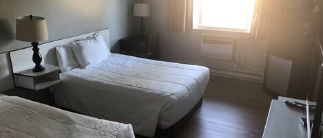 Room, 2 Double Beds | Laptop workspace, iron/ironing board, bed sheets