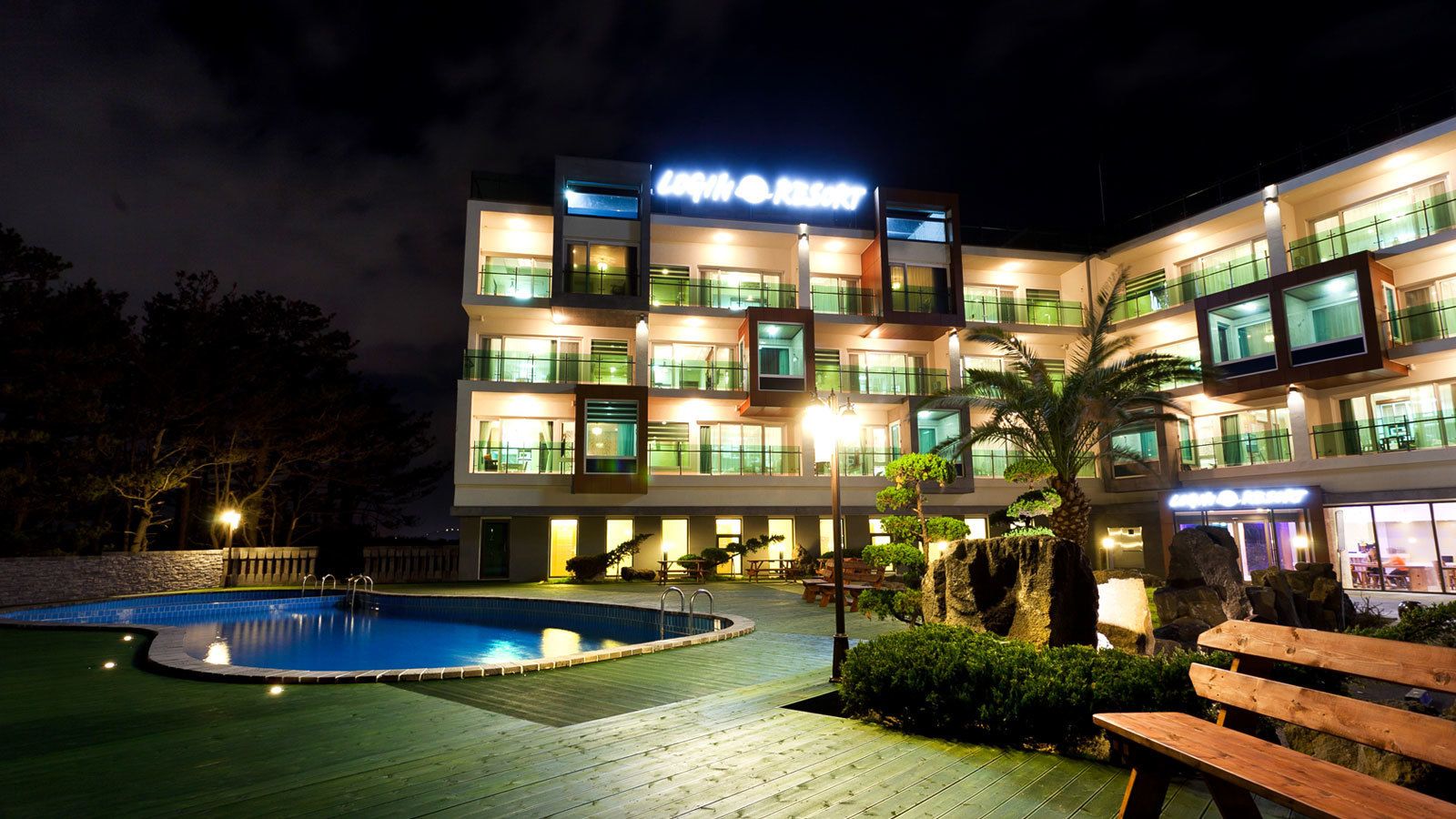 front of property – evening/night