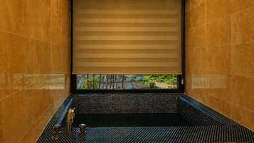 Honeymoon Double Room | Bathroom | Separate tub and shower, free toiletries, hair dryer, bidet