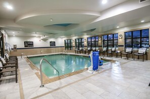 A swimming pool with a lifeguard chair and a no diving sign. - Hampton Inn & Suites Monroe (Monroe)