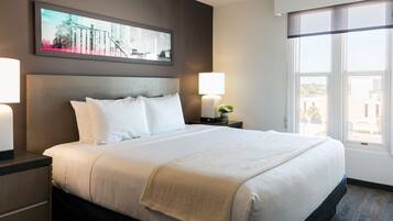 Down duvets, pillow-top beds, desk, iron/ironing board