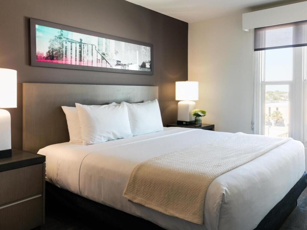 Down duvets, pillow-top beds, desk, iron/ironing board