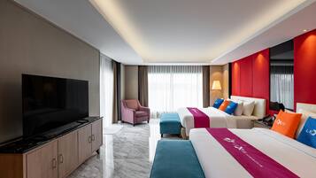 Premium bedding, down duvets, minibar, in-room safe