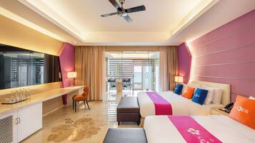 Premium Pool Villa - Sea View | Premium bedding, down comforters, minibar, in-room safe