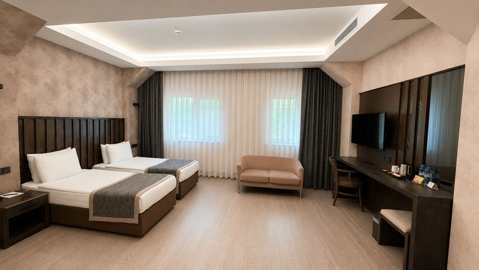 Hypo-allergenic bedding available, minibar, in-room safe, desk