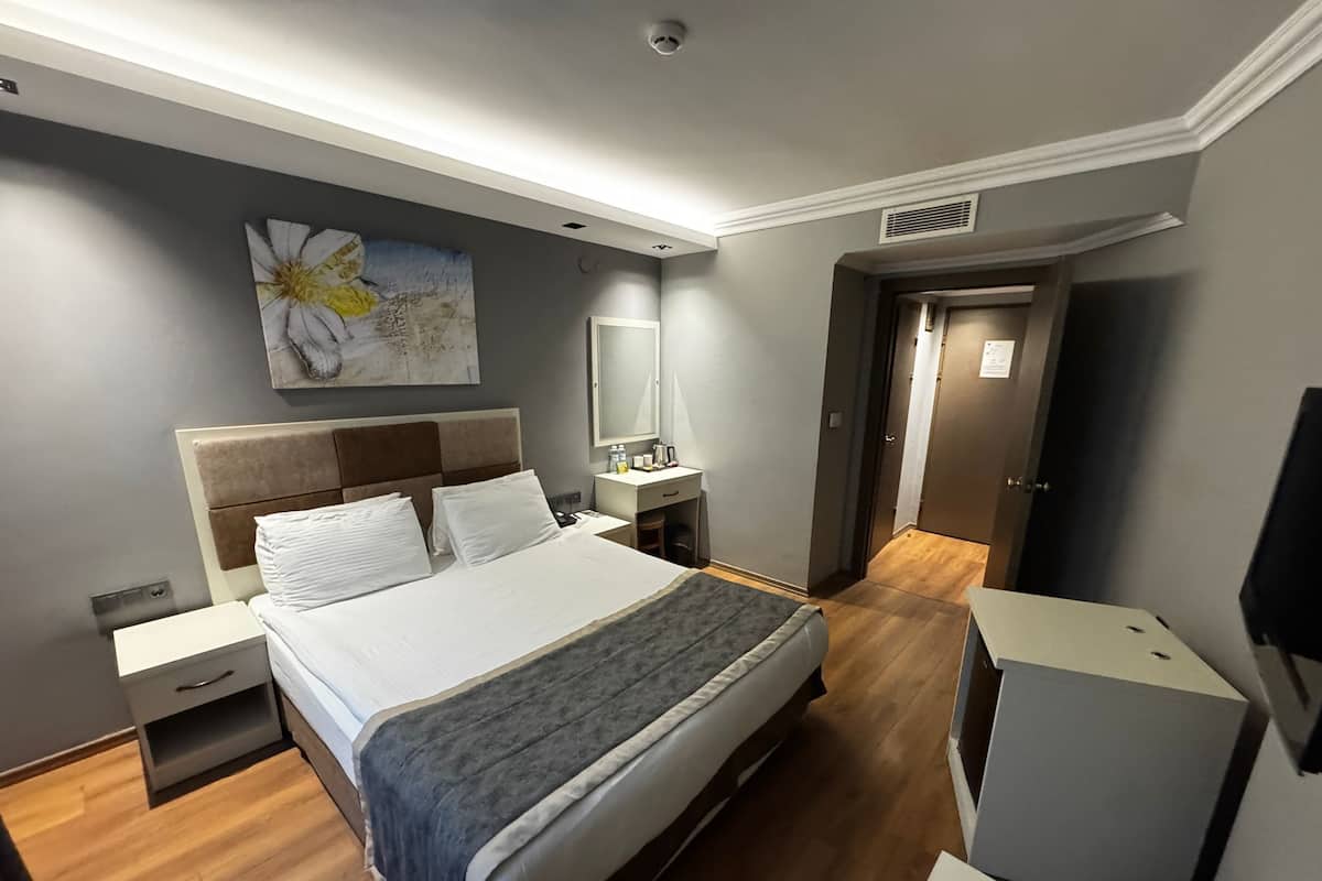 Minibar, caja de seguridad en la habitación, wifi gratis y ropa de cama