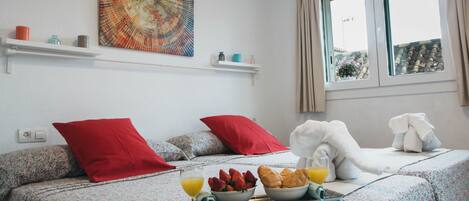 Iron/ironing board, cots/infant beds, free WiFi, bed sheets