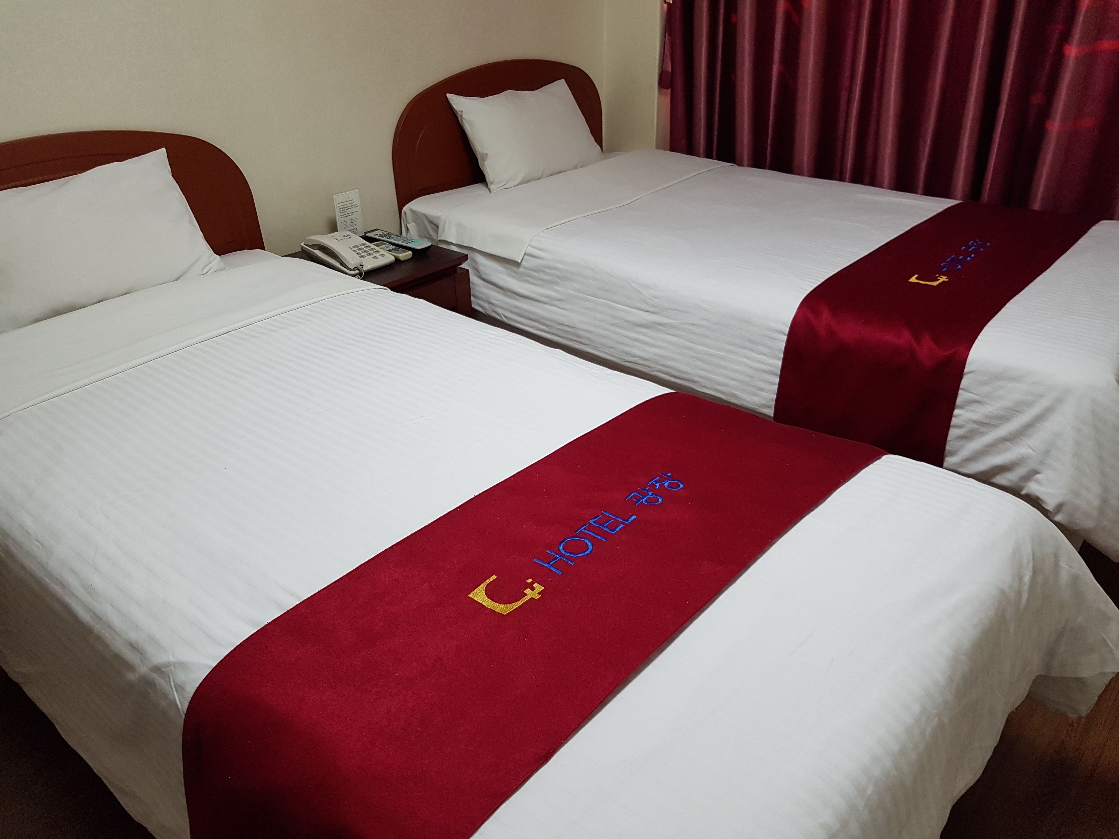 Premium bedding, down comforters, blackout drapes, soundproofing