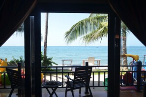 华丽双床房, 2 张大床, 海滨 | 露台