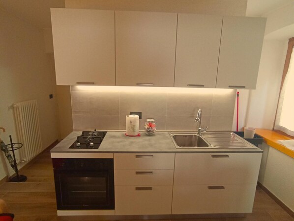 Apartment, 1 Bedroom | Private kitchen | Stovetop
