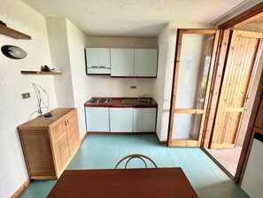 Kühlschrank, Mikrowelle, Herdplatte