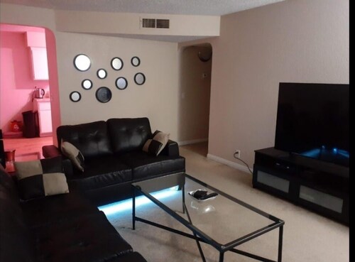 Near the strip, not as expensive.