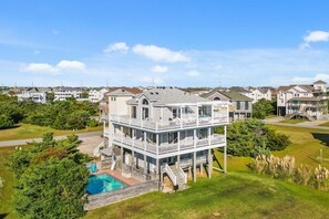 Exterior - Semi-Soundfront w/ Pool, Hot Tub, Game Room, Windsports Access, Cmty Boat Ramp (Salvo)