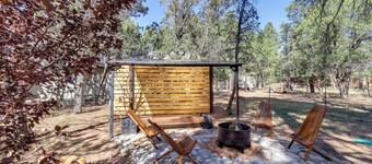 Rustic-modern Overgaard Cabin w/ Decks & Fire Pit!