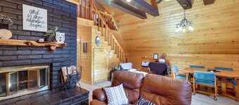 Rustic-modern Overgaard Cabin w/ Decks & Fire Pit!