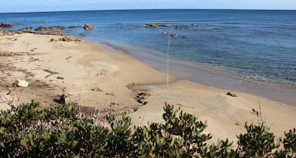 Get relaxed splashing in a private swimming pool or sunbathe on the nearby beach