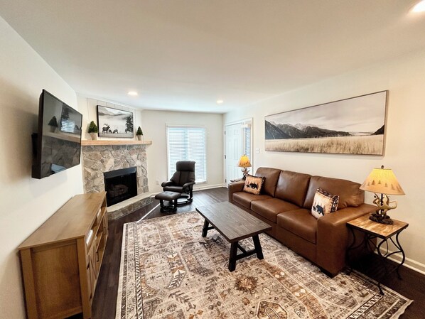 Smart-tv och eldstad