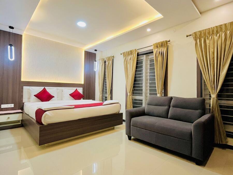 Villa Luxe, 2 chambres, vue montagne | Bureau, chambres insonorisées, Wi-Fi gratuit, draps fournis