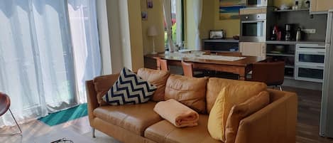 Smart TV, DVD player, books, stereo