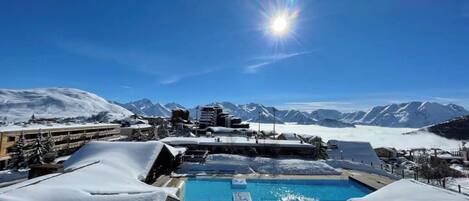A heated pool