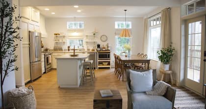 private hot tub, fun game room, cozy beach house