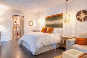 Exclusive-Ferienhütte | 1 Schlafzimmer, Minibar, individuell dekoriert, Verdunkelungsvorhänge
