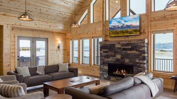 TV, fireplace, table tennis