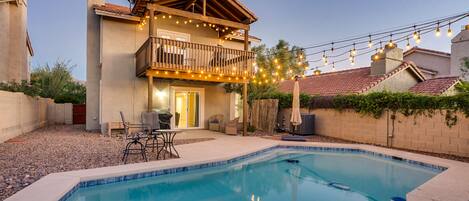 Piscina externa, piscina aquecida