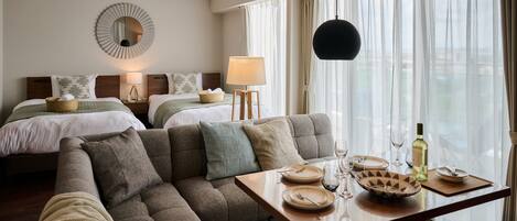 デザイン アパートメント | リビング エリア | 薄型テレビ