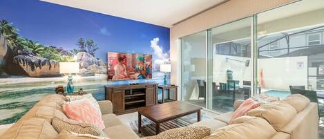 Una televisión, una oficina