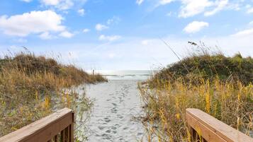 Beach nearby, sun-loungers