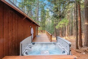 Outdoor spa tub - NEW - Lassen Tree Cabin with Hot Tub (Shingletown)