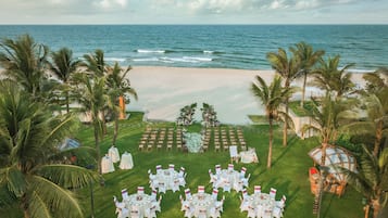 Outdoor wedding area