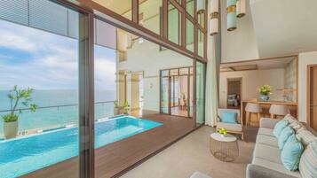 Presidential Suite, 3 Bedrooms, Private Pool, Sea View | Beach/ocean view