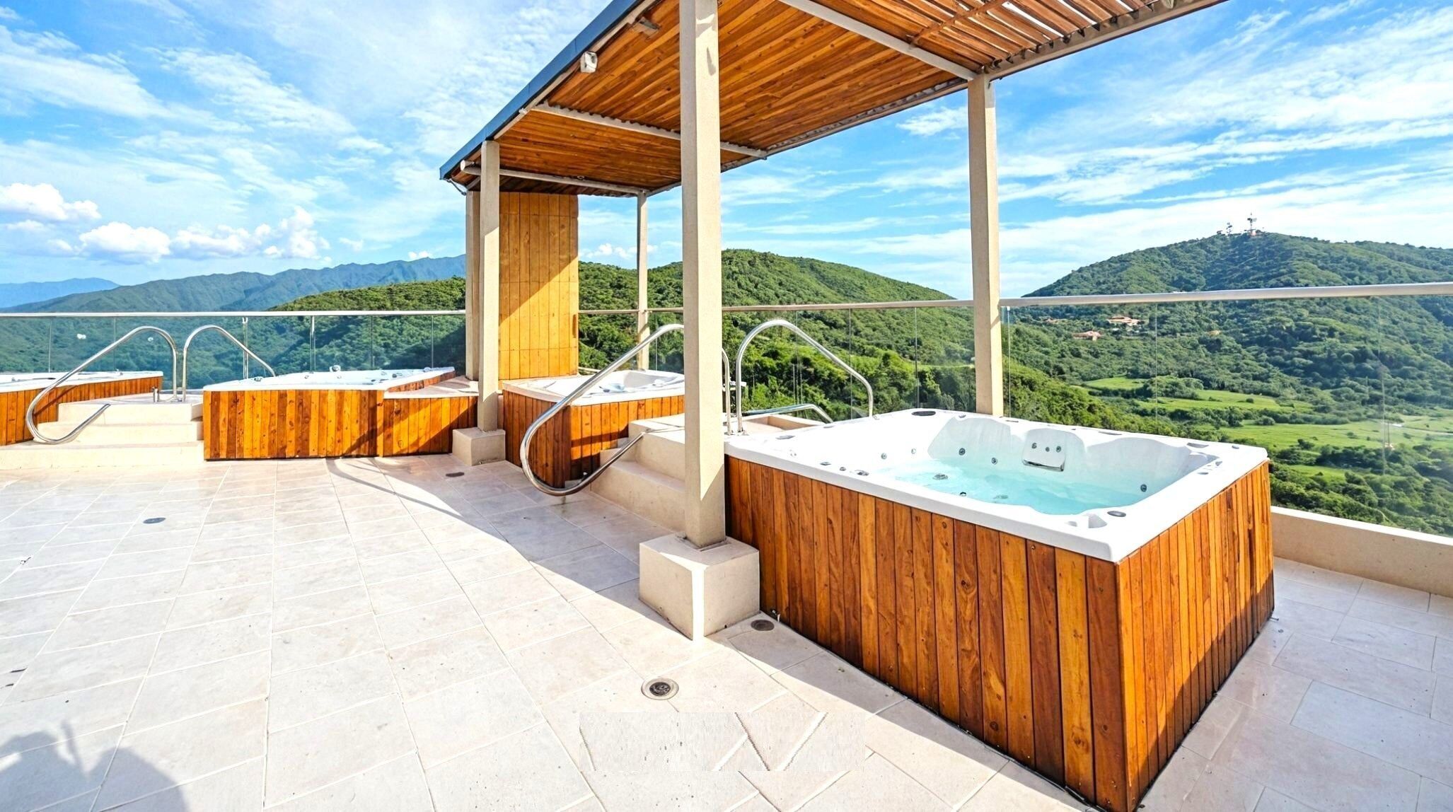 Outdoor spa tub