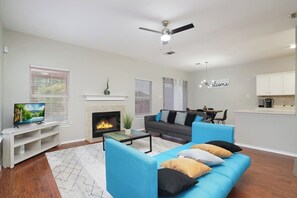 TV, fireplace, offices - SeaWorld Retreat | Comfortable & Family-Friendly Stay Near Top Attractions! (San Antonio)