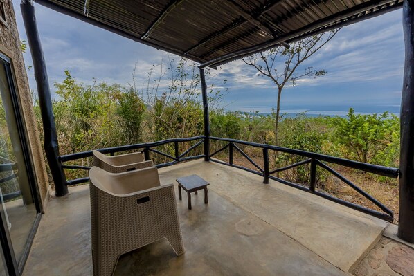 Habitación familiar con 2 camas individuales | Terraza o patio