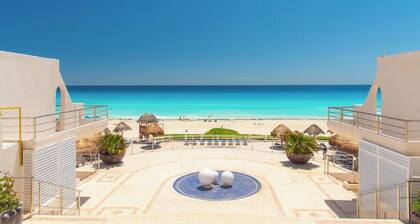 Oceanfront white sand beach condo