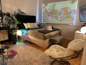 1 bedroom, iron/ironing board, bed sheets