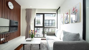 Business Apartment | Living area | Flat-screen TV, fireplace - Sumitomo10 Apartment  (Hanoi)
