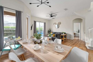 Interior - Covered Heated Pool • Game room • 4BR Near Disney! (Davenport)