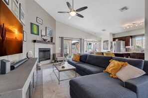Smart TV, fireplace, offices