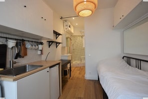 1 dormitorio, escritorio, wifi gratis y ropa de cama
